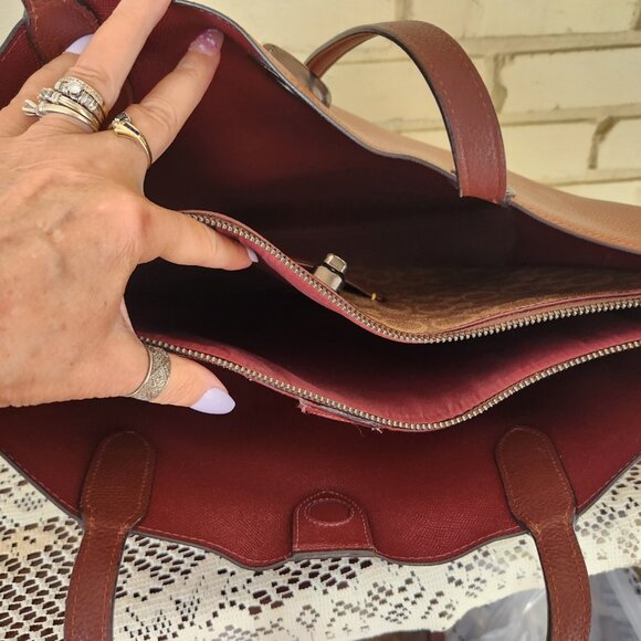 Coach Willow Colorblock Saddle Leather Shoulder Bag - Picture 9 of 11